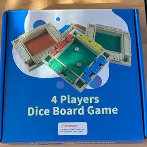 New in Box Shut the Box 4 Player Dice Board Game